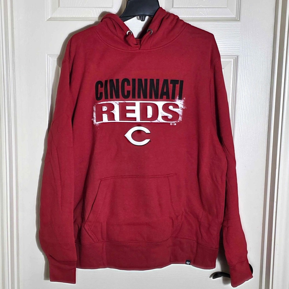 '47 Brand Cincinnati Reds Pullover Hoodie Sweatshirt MLB Men's XL Red NWT